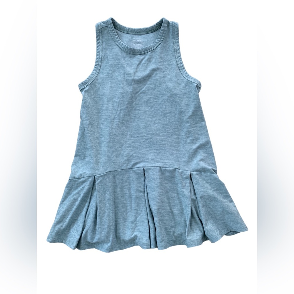 Hanna Andersson Size 120, 6-7, Solid Active Sporty Dress in Raincloud Blue